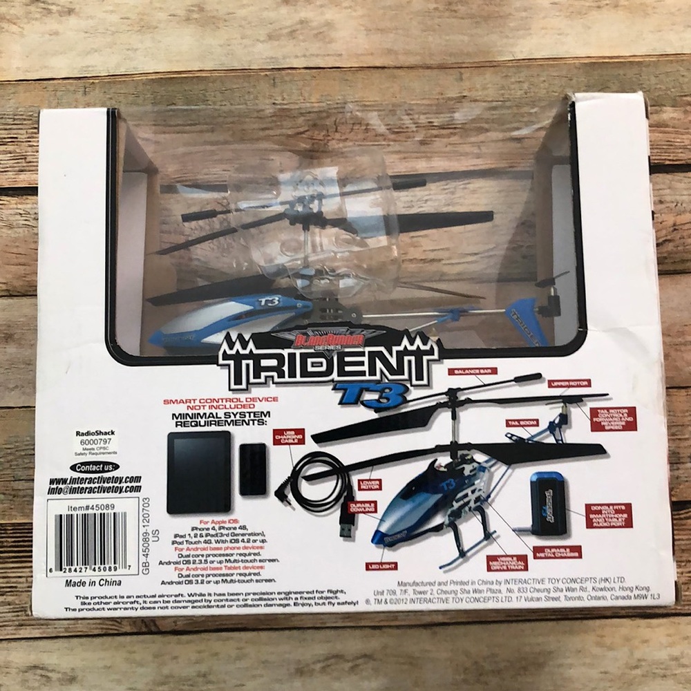 New Trident T3 Remote Control Helicopter | Smart Control Device NOT Incl… - Picture 2 of 3